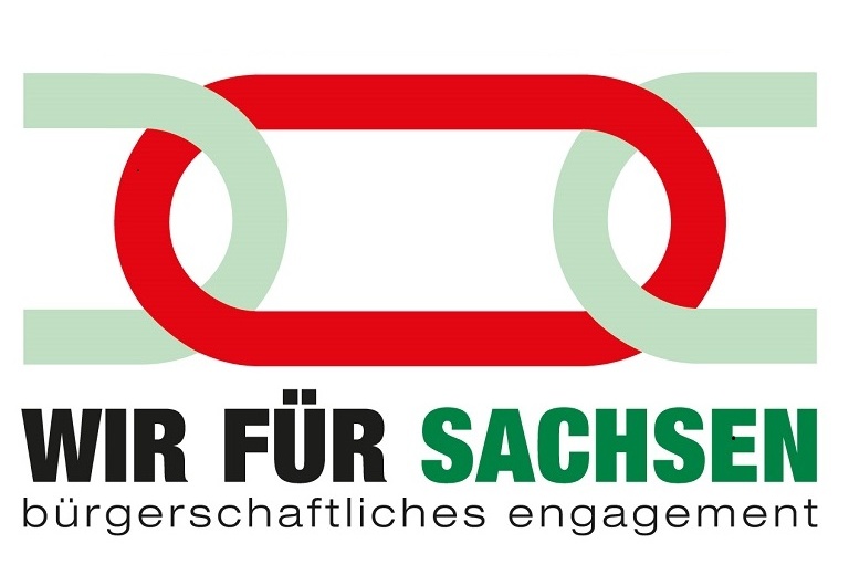 Logo zum Ehrenamtsförderprogramm "Wir für Sachsen"